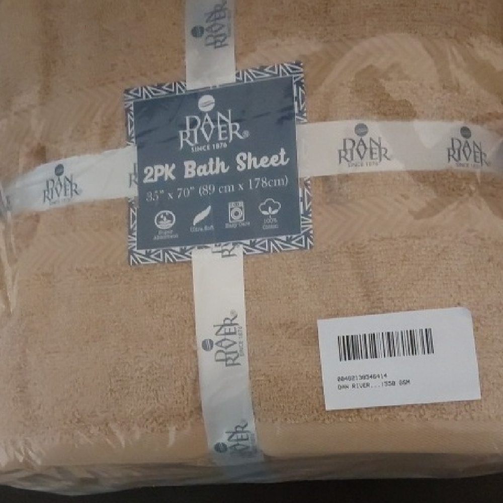 Tan Bath Sheet Set-Dan River